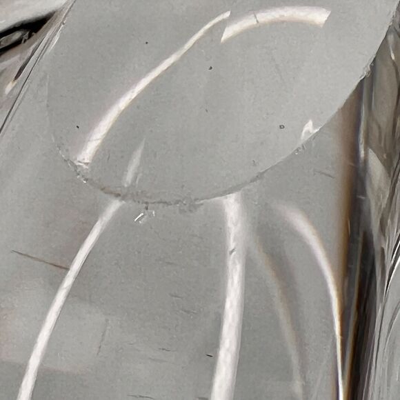 Vintage MCM Swedish Style Crystal Candy Dish Bowl Classic Cross Foot Design - Picture 11 of 12